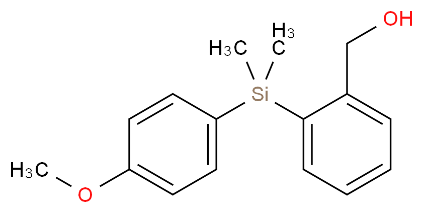 2-[(4-甲氧基苯基)二甲基硅烷基]苄醇_分子结构_CAS_944064-51-1)