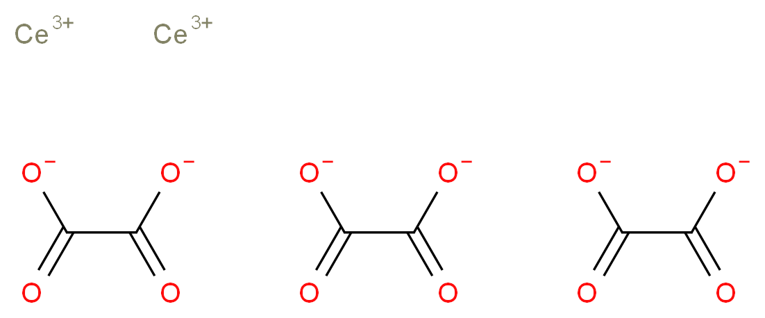 dicerium(3+) ion trioxalate_分子结构_CAS_15750-47-7