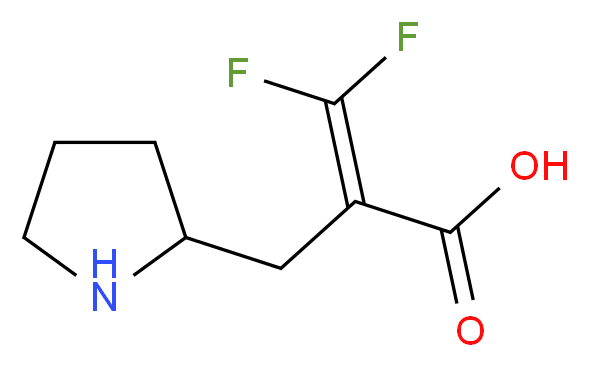 3,3-difluoro-2-(pyrrolidin-2-ylmethyl)prop-2-enoic acid_分子结构_CAS_870703-86-9