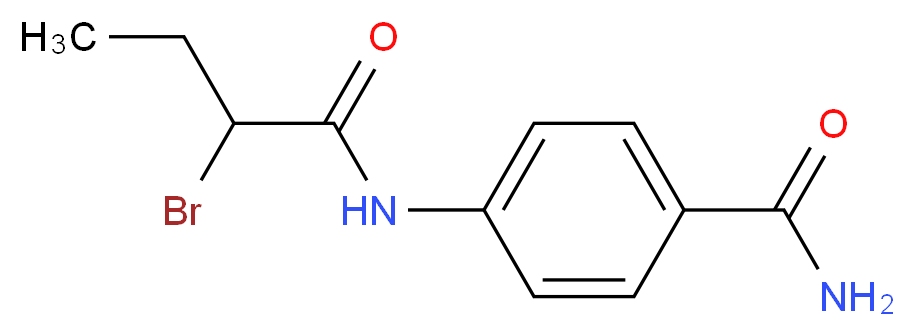 4-[(2-Bromobutanoyl)amino]benzamide_分子结构_CAS_)