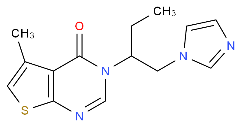 3-[1-(1H-imidazol-1-ylmethyl)propyl]-5-methylthieno[2,3-d]pyrimidin-4(3H)-one_分子结构_CAS_)