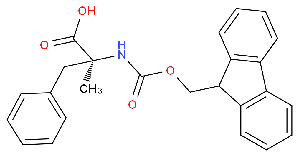 (2S)-2-{[(9H-fluoren-9-ylmethoxy)carbonyl]amino}-2-methyl-3-phenylpropanoic acid_分子结构_CAS_152436-04-9