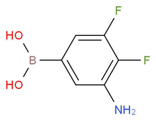 (3-amino-4,5-difluorophenyl)boronic acid_分子结构_CAS_1072952-10-3