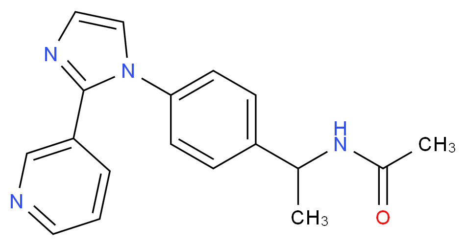 N-{1-[4-(2-pyridin-3-yl-1H-imidazol-1-yl)phenyl]ethyl}acetamide_分子结构_CAS_)