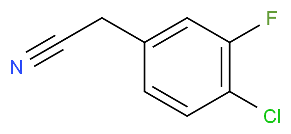 4-Chloro-3-fluorophenylacetonitrile_分子结构_CAS_251570-03-3)