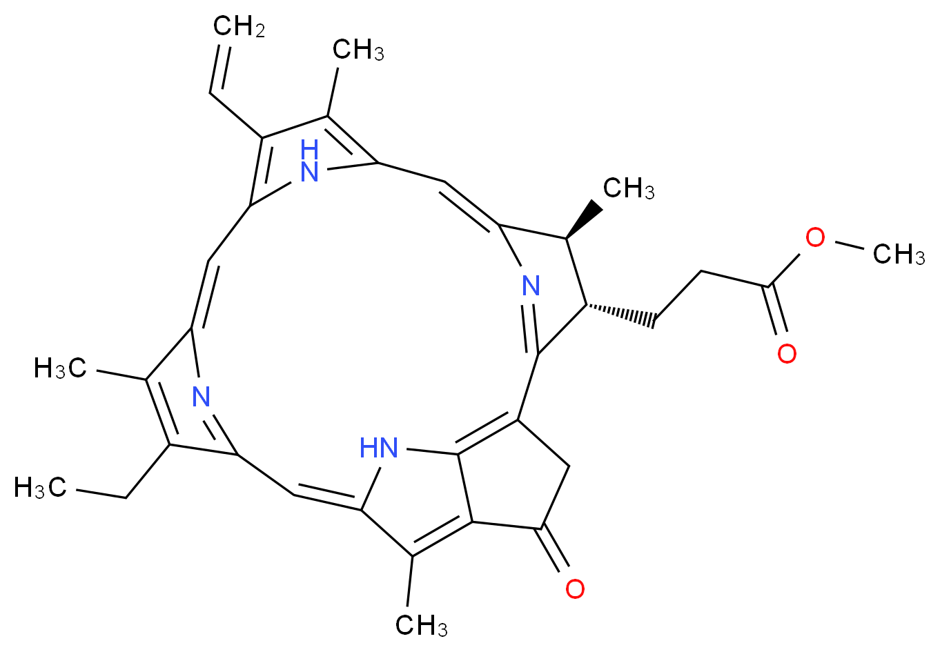 Pyropheophorbide a methyl ester_分子结构_CAS_6453-67-4)