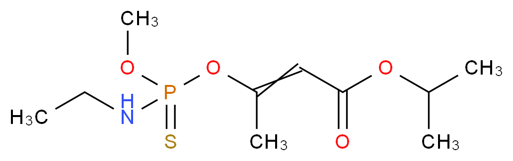 propan-2-yl 3-{[(ethylamino)(methoxy)sulfanylidene-λ<sup>5</sup>-phosphanyl]oxy}but-2-enoate_分子结构_CAS_31218-83-4