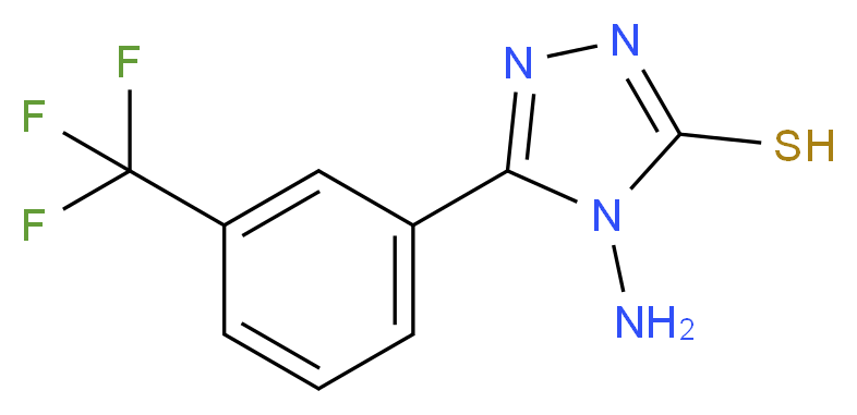 4-Amino-3-mercapto-5-[3-(trifluoromethyl)phenyl]-4H-1,2,4-triazole_分子结构_CAS_)