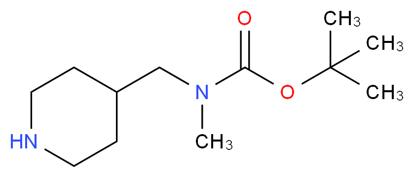 tert-butyl N-methyl-N-(piperidin-4-ylmethyl)carbamate_分子结构_CAS_)