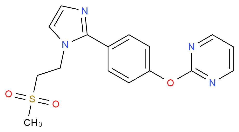 2-(4-{1-[2-(methylsulfonyl)ethyl]-1H-imidazol-2-yl}phenoxy)pyrimidine_分子结构_CAS_)