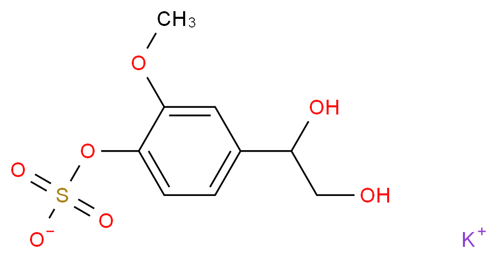 potassium 4-(1,2-dihydroxyethyl)-2-methoxyphenyl sulfate_分子结构_CAS_71324-20-4