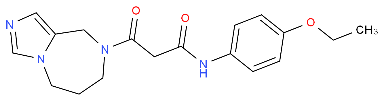3-(6,7-dihydro-5H-imidazo[1,5-a][1,4]diazepin-8(9H)-yl)-N-(4-ethoxyphenyl)-3-oxopropanamide_分子结构_CAS_)