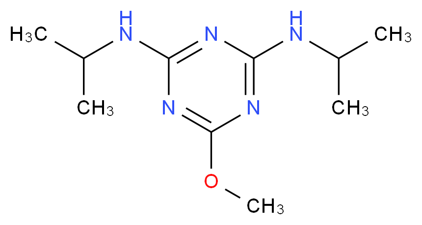 6-methoxy-2-N,4-N-bis(propan-2-yl)-1,3,5-triazine-2,4-diamine_分子结构_CAS_1610-18-0