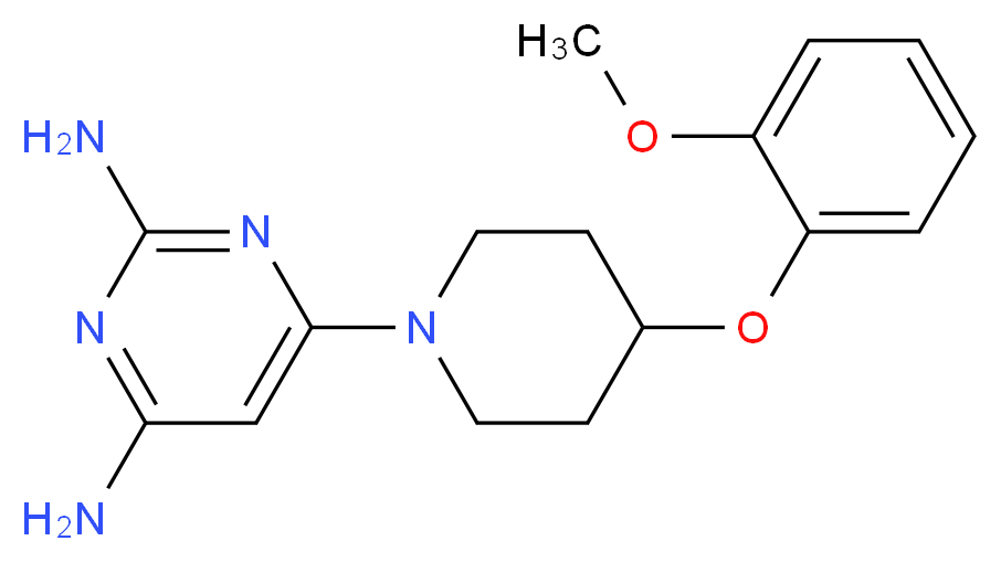 6-[4-(2-methoxyphenoxy)-1-piperidinyl]-2,4-pyrimidinediamine_分子结构_CAS_)