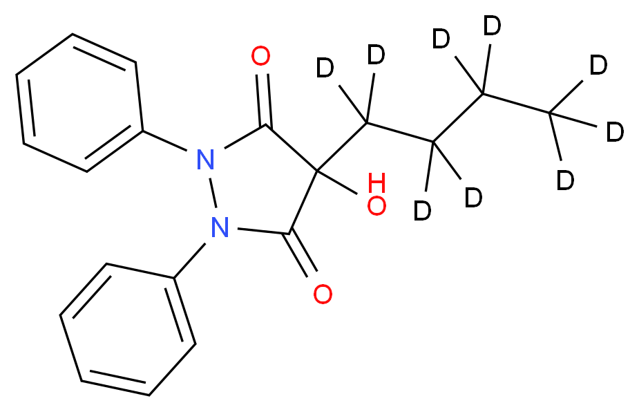 4-(<sup>2</sup>H<sub>9</sub>)butyl-4-hydroxy-1,2-diphenylpyrazolidine-3,5-dione_分子结构_CAS_1246819-23-7