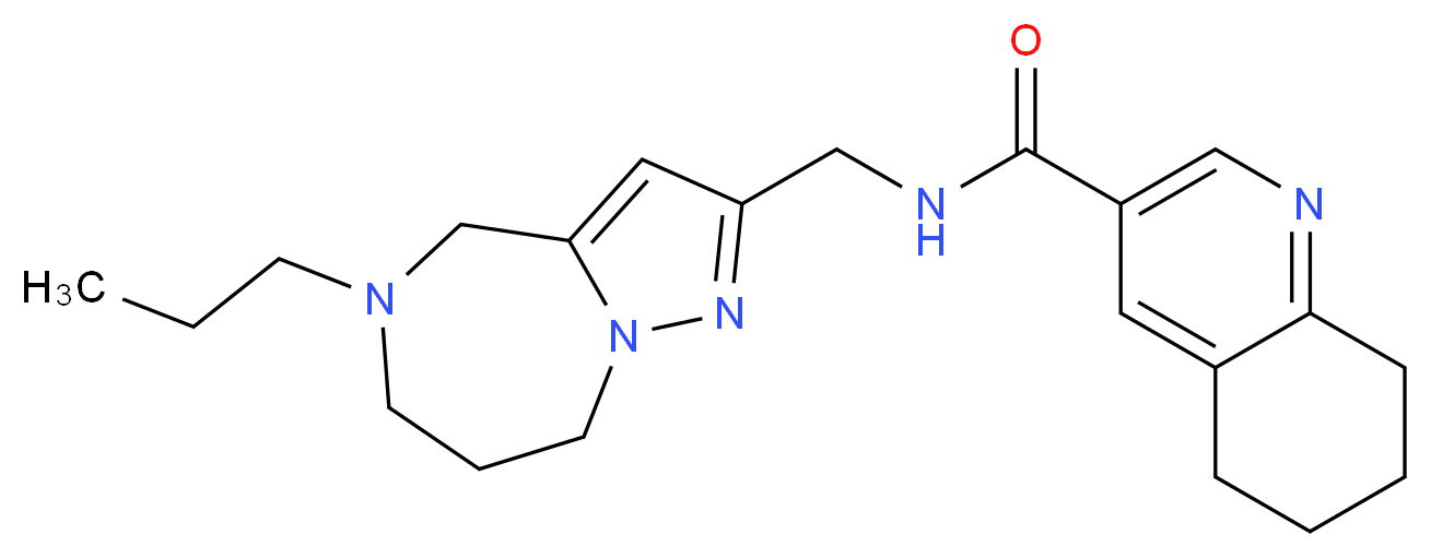 N-[(5-propyl-5,6,7,8-tetrahydro-4H-pyrazolo[1,5-a][1,4]diazepin-2-yl)methyl]-5,6,7,8-tetrahydroquinoline-3-carboxamide_分子结构_CAS_)