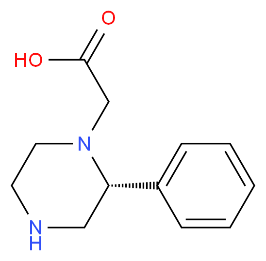 2-[(2R)-2-phenylpiperazin-1-yl]acetic acid_分子结构_CAS_1240590-19-5