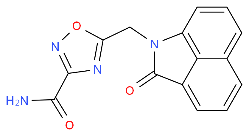 5-[(2-oxobenzo[cd]indol-1(2H)-yl)methyl]-1,2,4-oxadiazole-3-carboxamide_分子结构_CAS_)