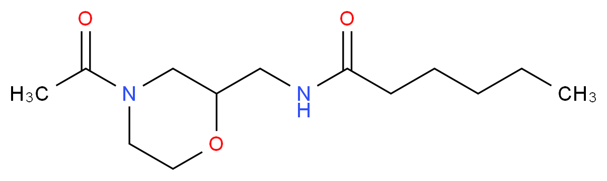 N-[(4-acetylmorpholin-2-yl)methyl]hexanamide_分子结构_CAS_)