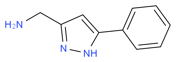 (5-phenyl-1H-pyrazol-3-yl)methanamine_分子结构_CAS_936940-08-8