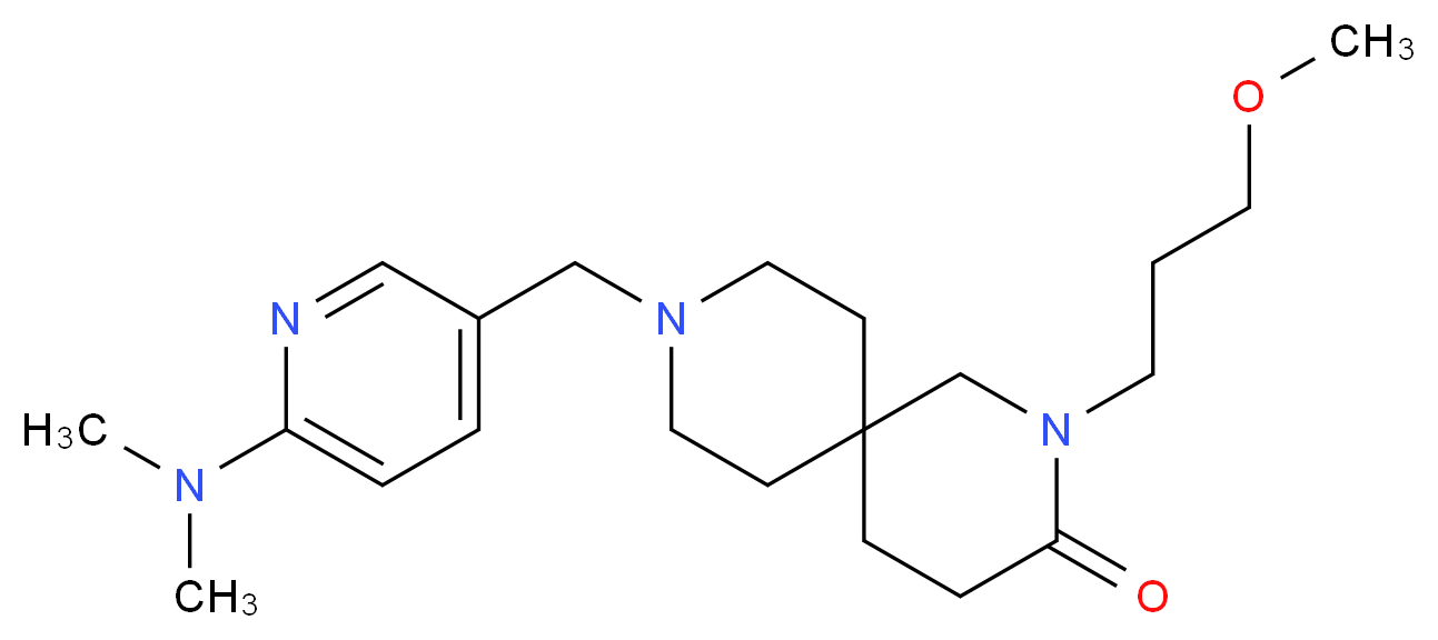 9-{[6-(dimethylamino)pyridin-3-yl]methyl}-2-(3-methoxypropyl)-2,9-diazaspiro[5.5]undecan-3-one_分子结构_CAS_)