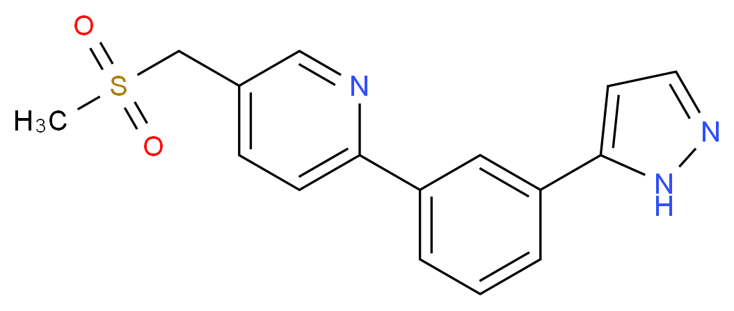 5-[(methylsulfonyl)methyl]-2-[3-(1H-pyrazol-5-yl)phenyl]pyridine_分子结构_CAS_)