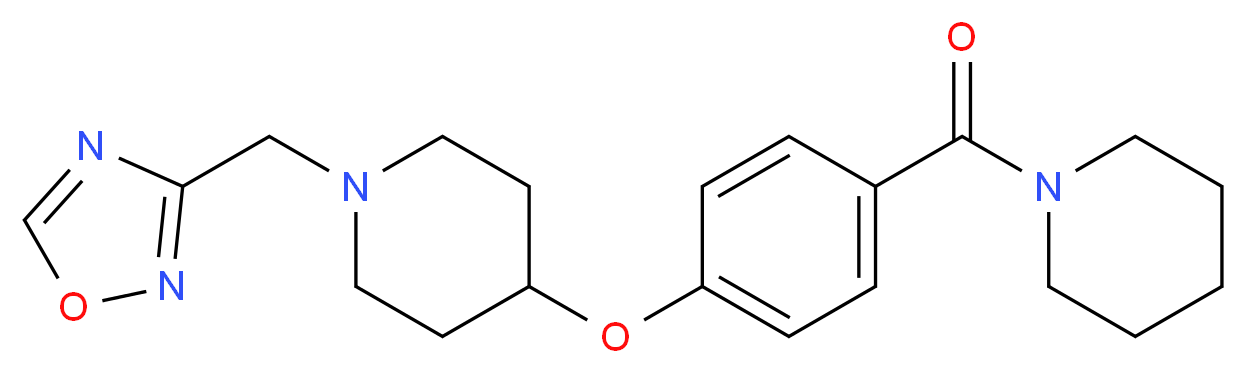 1-(1,2,4-oxadiazol-3-ylmethyl)-4-[4-(piperidin-1-ylcarbonyl)phenoxy]piperidine_分子结构_CAS_)