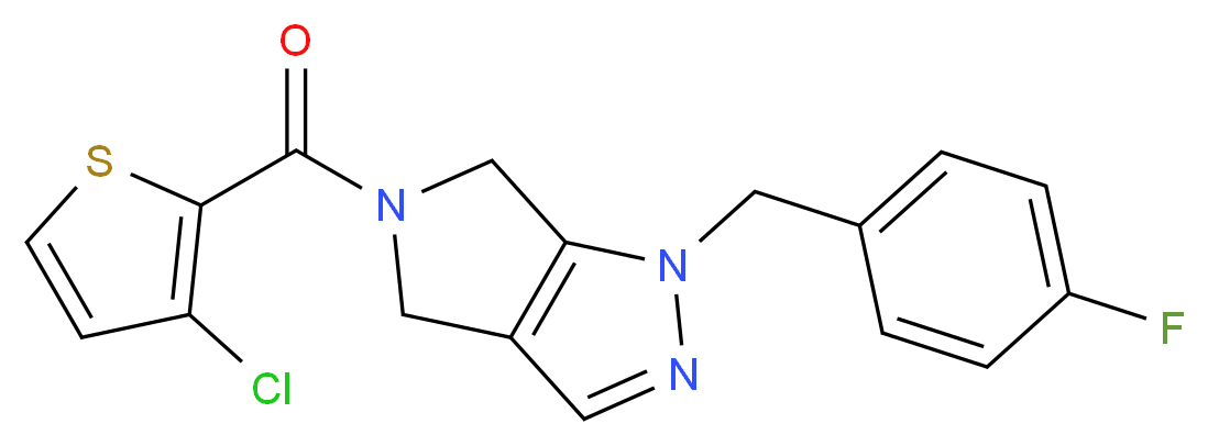 5-[(3-chloro-2-thienyl)carbonyl]-1-(4-fluorobenzyl)-1,4,5,6-tetrahydropyrrolo[3,4-c]pyrazole_分子结构_CAS_)