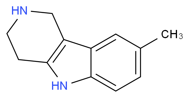 8-methyl-1H,2H,3H,4H,5H-pyrido[4,3-b]indole_分子结构_CAS_64172-41-4