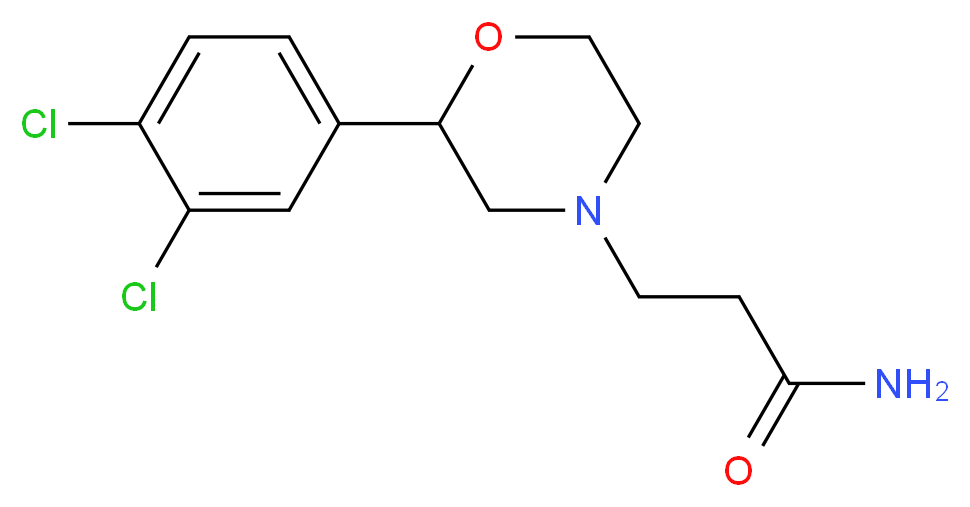 3-[2-(3,4-dichlorophenyl)morpholin-4-yl]propanamide_分子结构_CAS_)