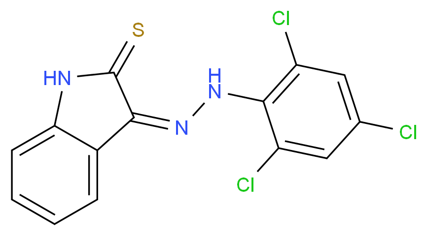 2-Thioxo-1,2-dihydro-3H-indol-3-one N-(2,4,6-trichlorophenyl)hydrazone_分子结构_CAS_)