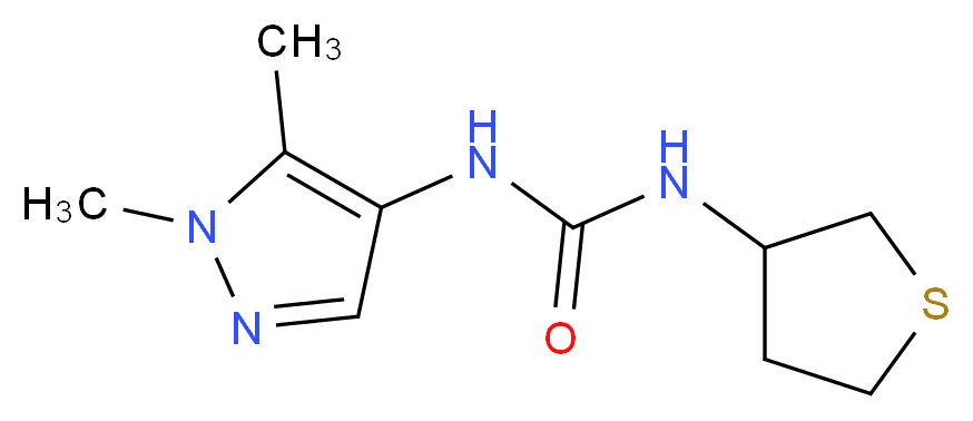 N-(1,5-dimethyl-1H-pyrazol-4-yl)-N'-(tetrahydro-3-thienyl)urea_分子结构_CAS_)