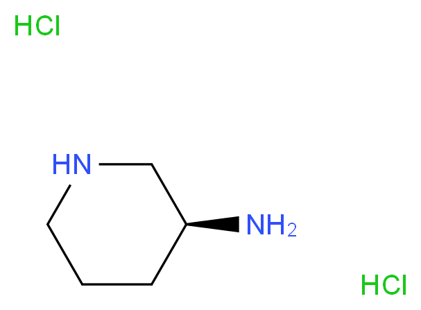 (S)-(+)-3-氨基哌啶二盐酸盐_分子结构_CAS_334618-07-4)