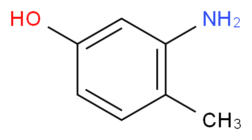 2-Amino-4-hydroxytoluene_分子结构_CAS_2836-00-2)