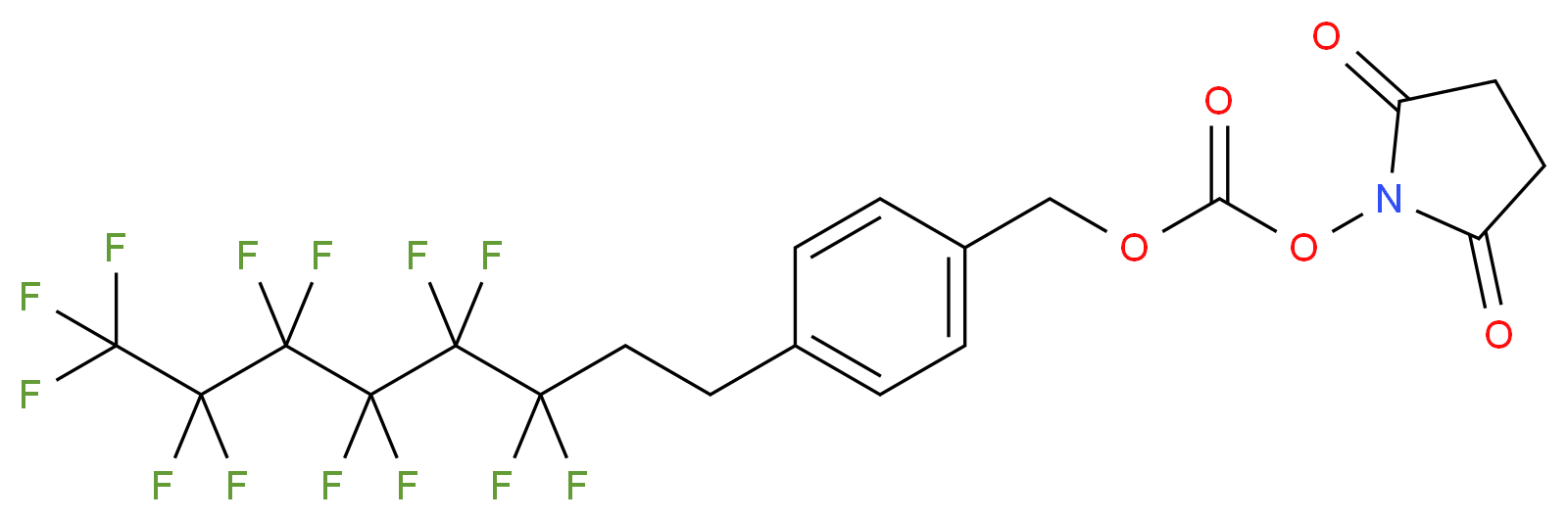 N-[4-(3,3,4,4,5,5,6,6,7,7,8,8,8-十三氟辛基)苄氧基羰酰氧基]琥珀酰亚胺_分子结构_CAS_556050-48-7)