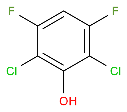 2,6-dichloro-3,5-difluorophenol_分子结构_CAS_63418-08-6