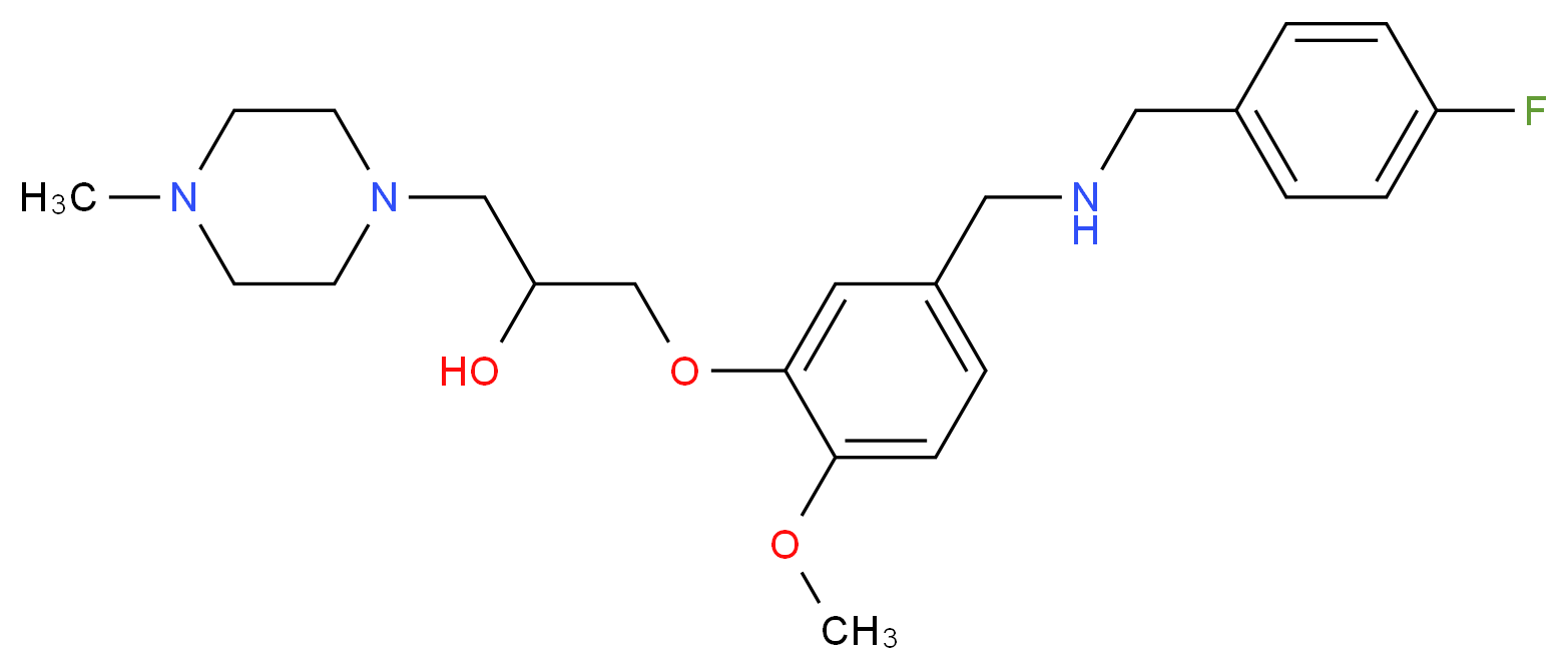 1-(5-{[(4-fluorobenzyl)amino]methyl}-2-methoxyphenoxy)-3-(4-methyl-1-piperazinyl)-2-propanol_分子结构_CAS_)