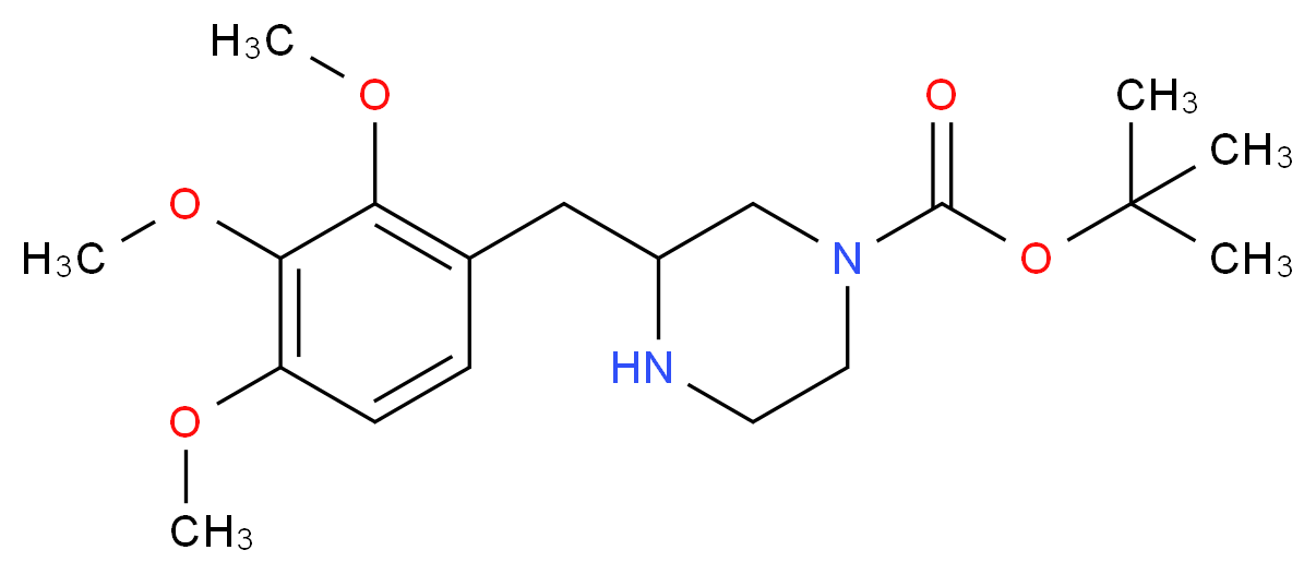 3-(2,3,4-TRIMETHOXY-BENZYL)-PIPERAZINE-1-CARBOXYLIC ACID TERT-BUTYL ESTER_分子结构_CAS_)