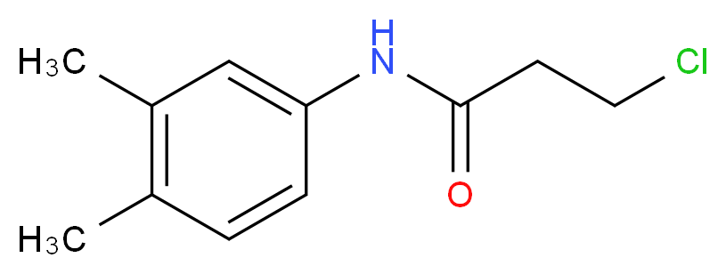 3-chloro-N-(3,4-dimethylphenyl)propanamide_分子结构_CAS_5446-25-3
