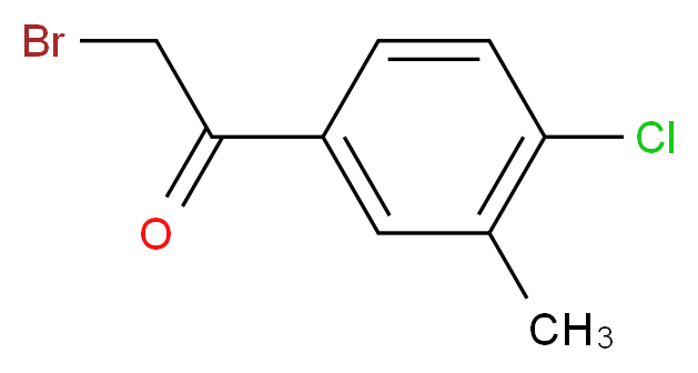 (4-Chloro-3-methyl)phenacyl bromide 98%_分子结构_CAS_205178-80-9)