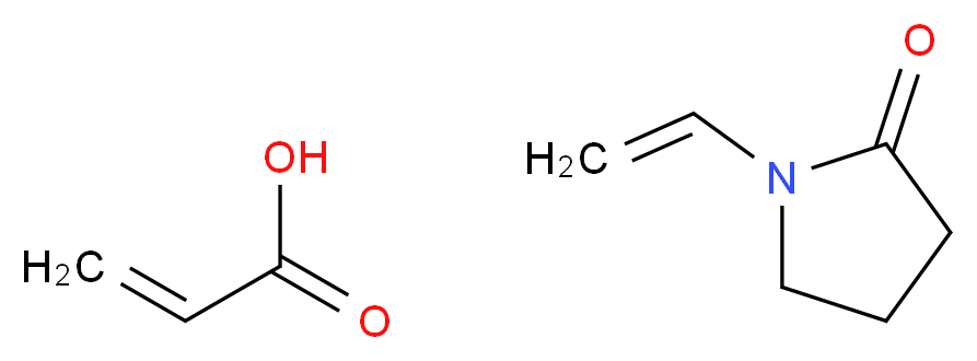 1-ethenylpyrrolidin-2-one; prop-2-enoic acid_分子结构_CAS_28062-44-4