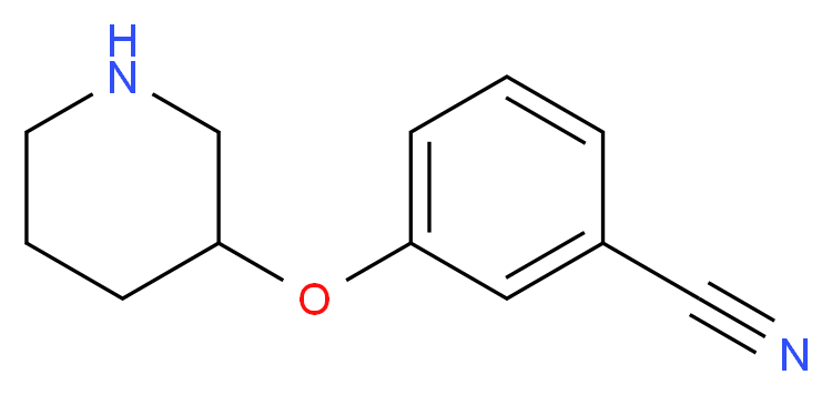 3-(piperidin-3-yloxy)benzonitrile_分子结构_CAS_902836-93-5