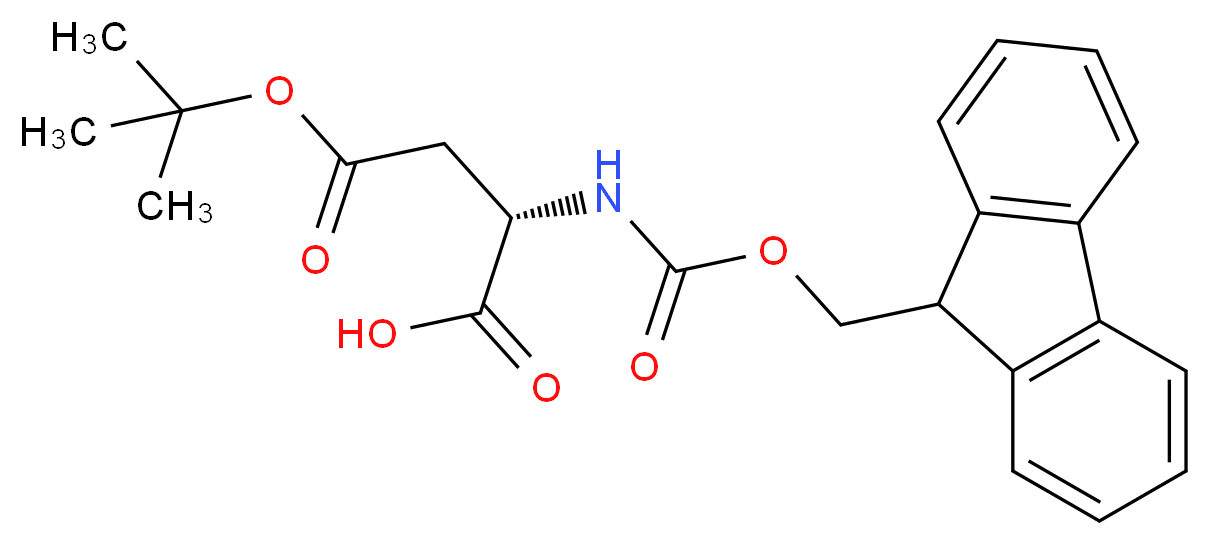 N-Alpha-Fmoc-L-aspartic acid alpha-t-butyl ester_分子结构_CAS_129460-09-9)