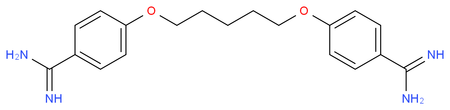 4,4'-(Pentane-1,5-diylbis(oxy))dibenzimidamide_分子结构_CAS_100-33-4)