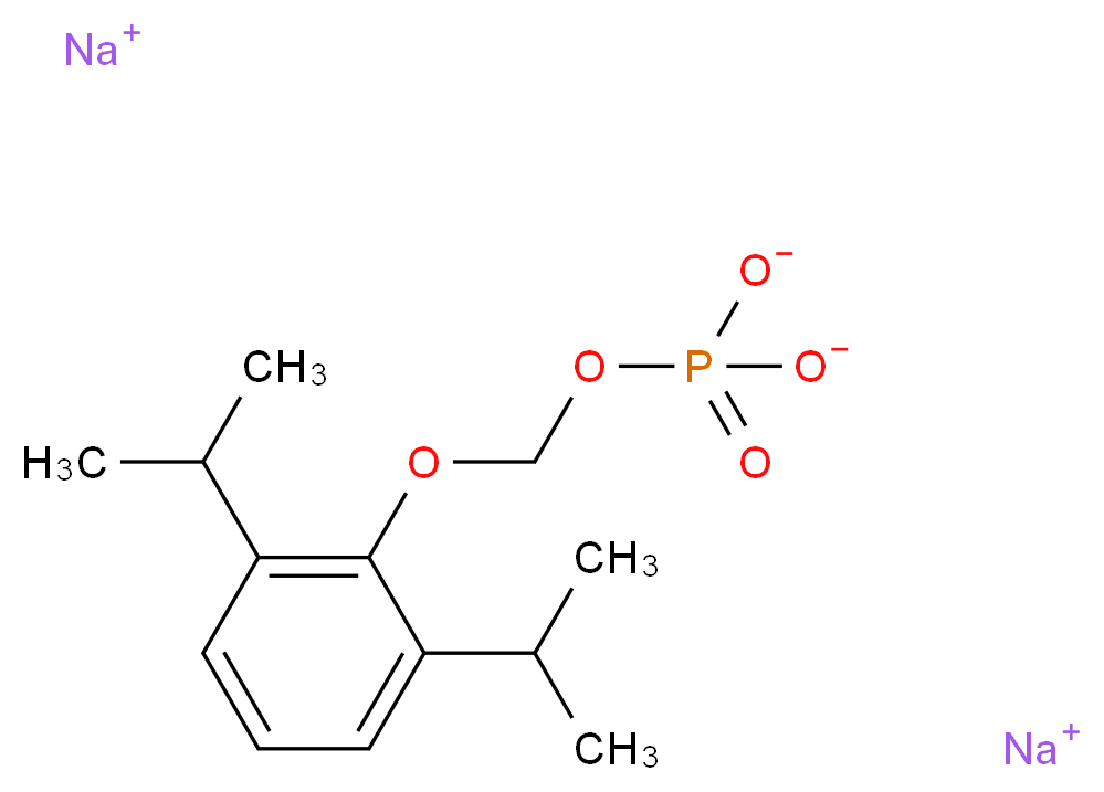 disodium 2,6-bis(propan-2-yl)phenoxymethyl phosphate_分子结构_CAS_258516-87-9