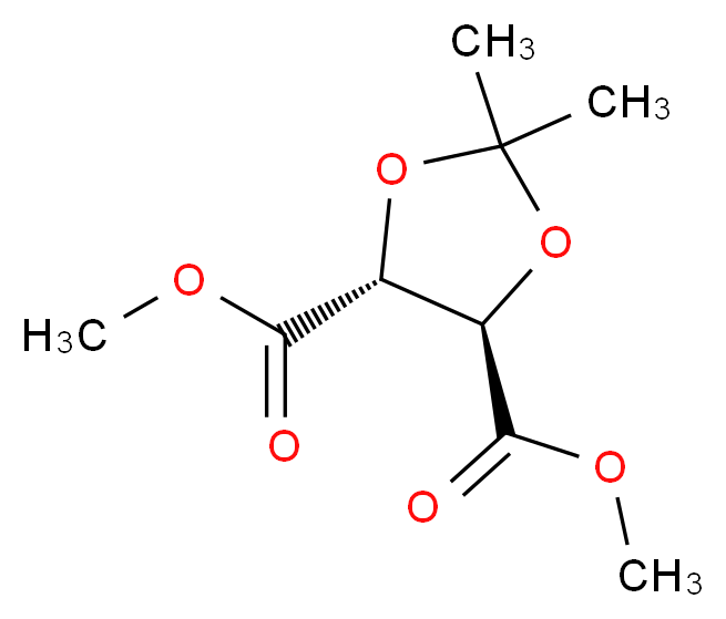 4,5-dimethyl (4R,5R)-2,2-dimethyl-1,3-dioxolane-4,5-dicarboxylate_分子结构_CAS_37031-29-1