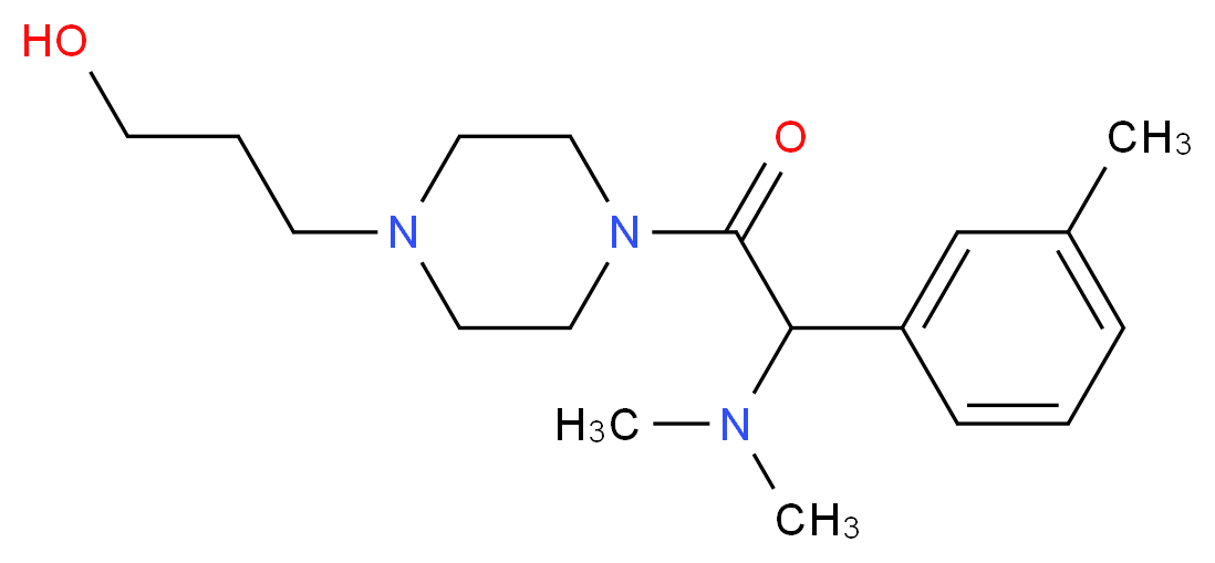 3-{4-[(dimethylamino)(3-methylphenyl)acetyl]-1-piperazinyl}-1-propanol_分子结构_CAS_)