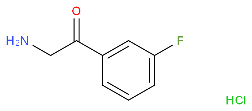 2-amino-1-(3-fluorophenyl)ethan-1-one hydrochloride_分子结构_CAS_93102-97-7