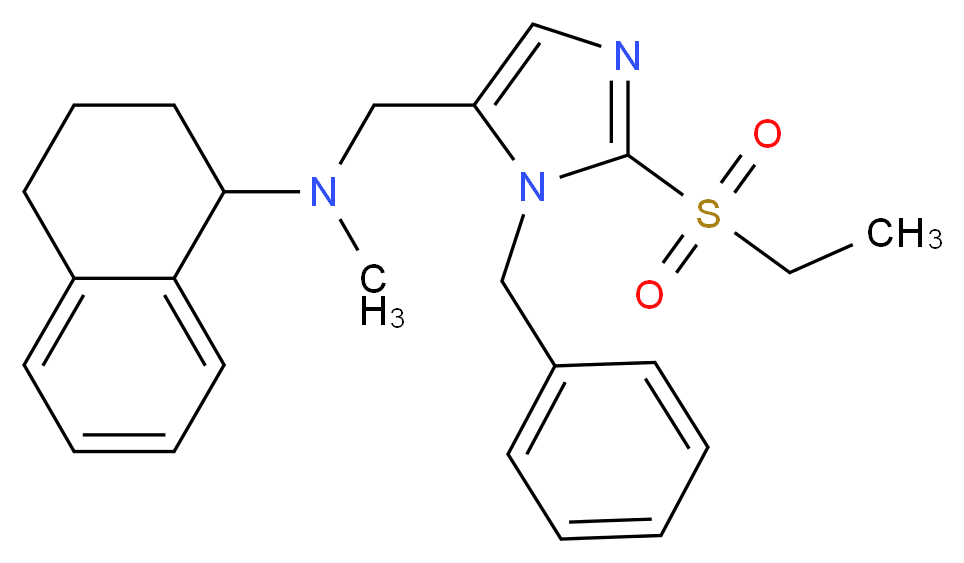 N-{[1-benzyl-2-(ethylsulfonyl)-1H-imidazol-5-yl]methyl}-N-methyl-1,2,3,4-tetrahydro-1-naphthalenamine_分子结构_CAS_)