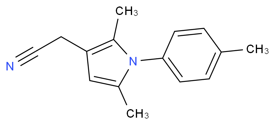 [2,5-dimethyl-1-(4-methylphenyl)-1H-pyrrol-3-yl]acetonitrile_分子结构_CAS_42780-50-7)